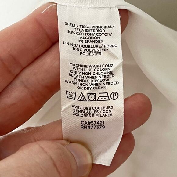 Ann Taylor Women's Mini Skirt Plus Size 16 Tan White Gingham Check Plaid Cotton - Picture 7 of 8